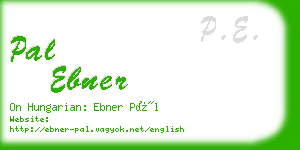 pal ebner business card